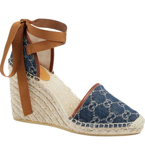 gucci pilar espadrille|gucci espadrille wedges.